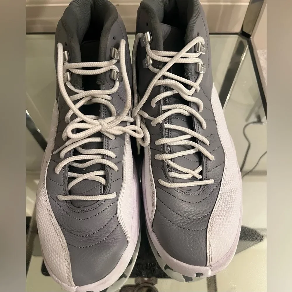 Jordan 12 Stealth 2022 Size 12 Pre-Owned СТ8013-015 Grey White